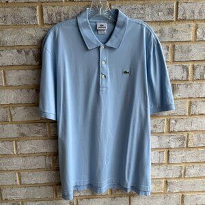 Lacoste Short Sleeve 1/4 Button Collared Pullover Polo Shirt Men's Size 6 (XL)